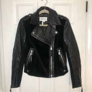 BCBGeneration Faux Leather Fur Jacket